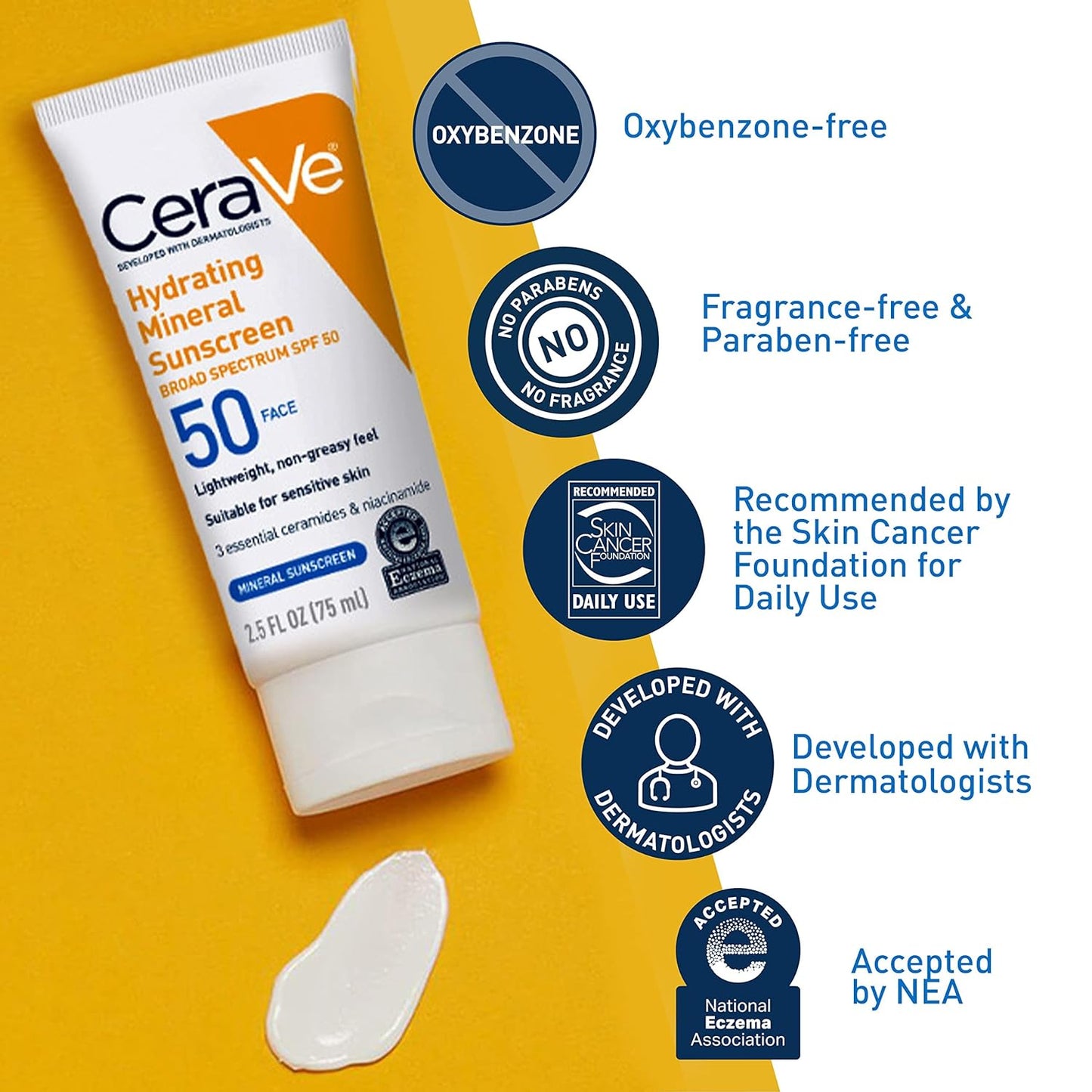 CeraVe | Hydrating Mineral Sunscreen SPF50 - 75 ml