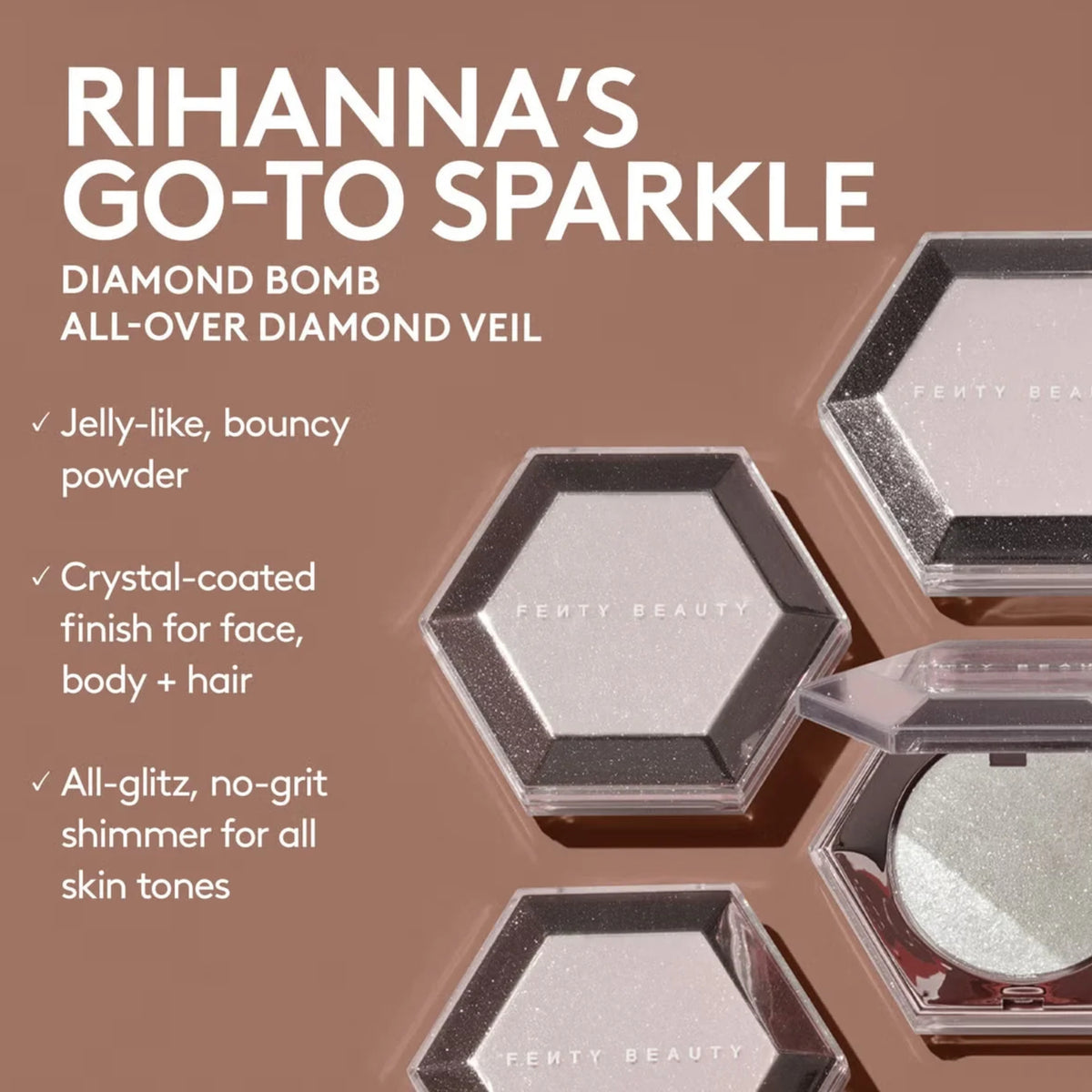 Fenty Beauty | Diamond Bomb All-Over Diamond Veil Highlighter - How Many Carats?