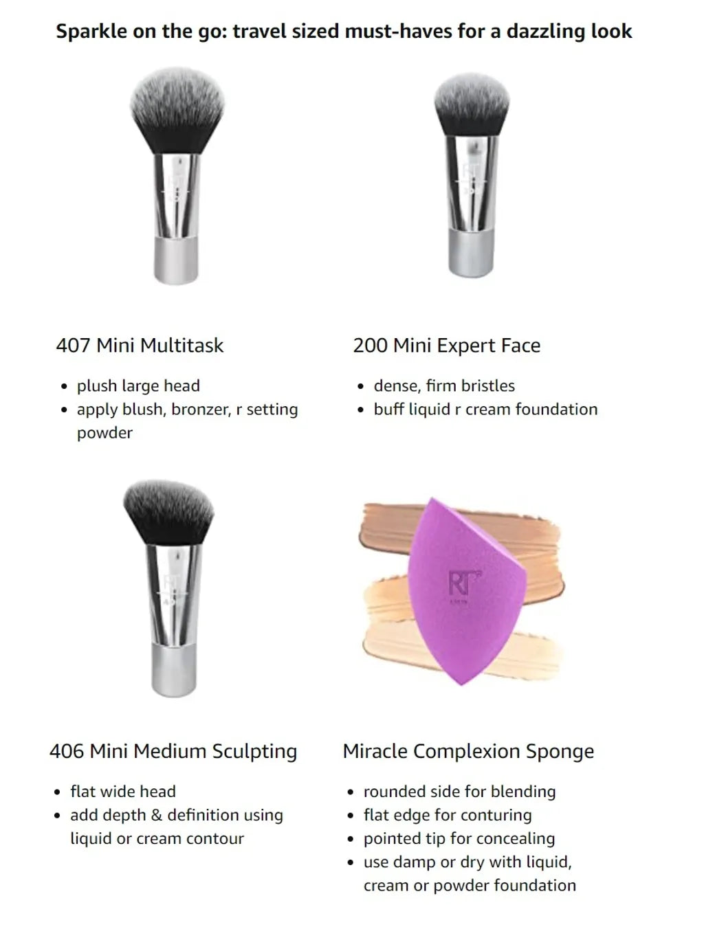 REAL TECHNIQUES - Sparkle On-the-Go Limited Edition Brush Set