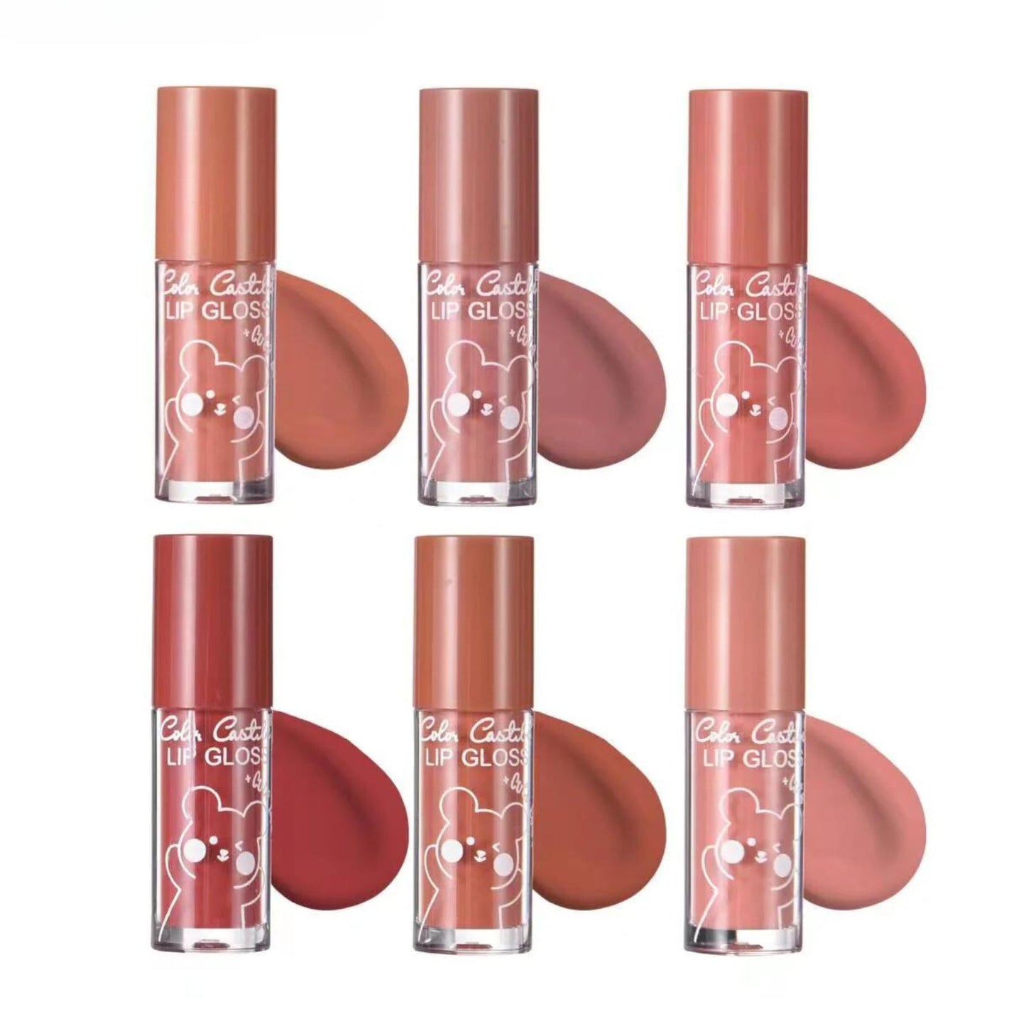 COLOR CASTLE | Cute Bear 6 Pcs Lip Gloss Set