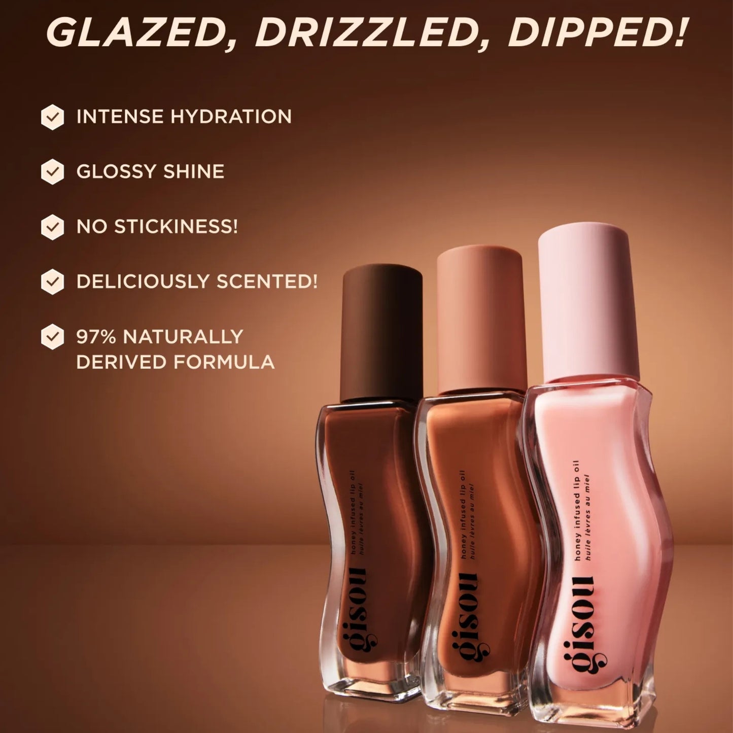 Gisou | Golden Hour Lip Trio Set