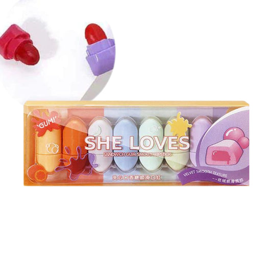 SheLoves | 8 Pcs Mini Candy Matte Lipstick Set